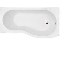 Balterley B-Shaped Shower Bath Right Hand Acrylic, 1500mm in White