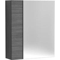 Balterley 600mm 75/25 Split Mirrored Bathroom Cabinet Grey Ash