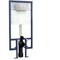 Balterley Dual Flush Concealed Cistern with Frame System in Silver