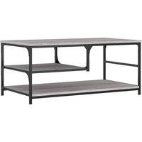 Berkfield Home Coffee Table Grey Sonoma 90x49x40 cm Engineered Wood | Size: 90 x 49 x 40 cm