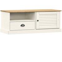 Berkfield Home TV Cabinet VIGO White 106x40x40 cm Solid Wood Pine | Size: 106 x 40 x 40 cm