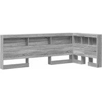 Berkfield Home Storage Headboard with Shelf Grey sonoma 90 cm Engineered wood