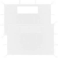 Berkfield Home Gazebo Sidewalls with Windows 2 pcs White