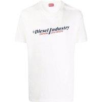 Diesel Men's Industry Short Sleeve Crew Neck Regular Fit T-shirt in White | Size: XL