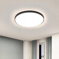 COMELY LED Ceiling Light, 24W Round Bathroom Black Ceiling Lights, IP44