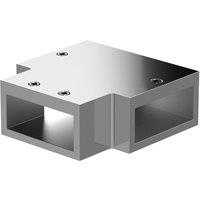 Balterley Wetroom T-Piece Connector for Support Bar Chrome in Silver