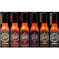 Psycho Juice Mini Six Gift Pack of Hot Chilli Sauce - 6 x 59ml Bottles in Black | Size: 6 Pack