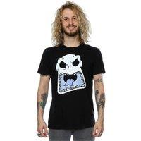 Disney Men's Nightmare Before Christmas Jack Skellington Scary Face T-Shirt in Black | Size: XL