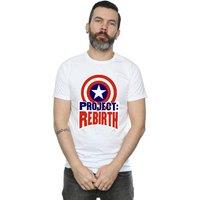 Marvel Men's Captain America Project Rebirth T-Shirt in White | Size: Small