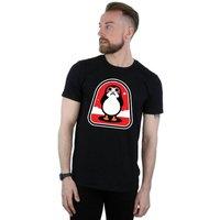 Star Wars Men's The Last Jedi Porgs Badge T-Shirt in Black | Size: Small