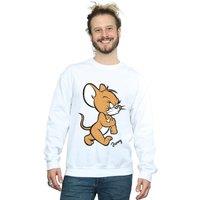 Tom & Jerry Men's Angry Mouse Cotton Sweatshirt in White | Size: Small