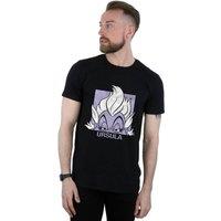 Disney Men's Usrsula Cropped Head T-Shirt in Black | Size: Small