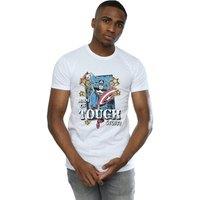 Marvel Men's Captain America Made Of Tough Stuff T-Shirt in White | Size: Small