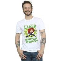 Marvel Men's St Patricks Day Black Widow Luck T-Shirt in White | Size: Small