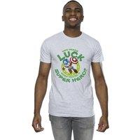 Marvel Men's St Patricks Day Captain America Luck T-Shirt in Grey | Size: Small