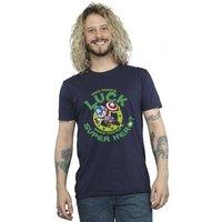 Marvel Men's St Patricks Day Captain America Luck T-Shirt in Navy | Size: 4XL