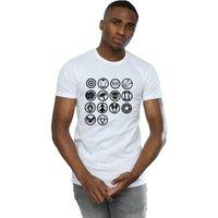 Marvel Men's Avengers Infinity War Icons Assemble T-Shirt in White | Size: Small