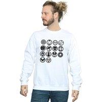 Marvel Men's Avengers Infinity War Icons Assemble Sweatshirt in White | Size: XL