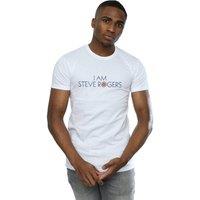 Marvel Men's Avengers Infinity War I Am Steve Rogers T-Shirt in White | Size: Small