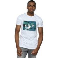 Looney Tunes Men's Bugs Bunny Sylvester Letter T-Shirt in White | Size: Small
