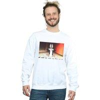 Looney Tunes Men's Bugs Bunny Playing Piano Sweatshirt in White | Size: 2XL