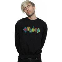 Disney Men's Mickey Mouse Fruit Blocks Sweatshirt in Black | Size: Small