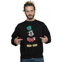 Disney Men's Mickey Mouse Leprechaun Hat Sweatshirt in Black | Size: Small