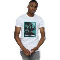 Marvel Men's Avengers Endgame War Machine Poster T-Shirt in White | Size: Small