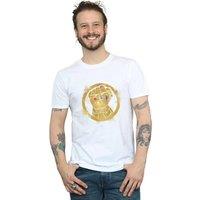Marvel Men's Avengers Endgame Painted Infinity Gauntlet T-Shirt in White | Size: Small