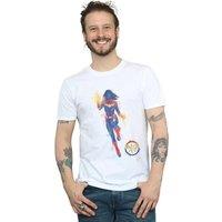 Marvel Men's Avengers Endgame Painted Captain T-Shirt in White | Size: Small