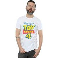 Disney Men's Toy Story 4 Logo T-Shirt in White | Size: Small