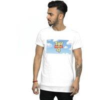 Disney Men's Toy Story 4 Cloud Logo T-Shirt in White | Size: Small