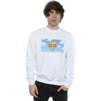 Disney Men's Toy Story 4 Cloud Logo Sweatshirt in White | Size: Medium