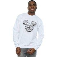 Disney Men's Mickey Mouse Head Of Eyes Sweatshirt in White | Size: XL
