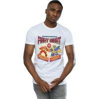 Marvel Men's Fight Night Iron Man Vs Thanos T-Shirt in White | Size: 5XL