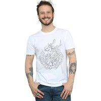 Disney Men's Frozen Friends Wreath T-Shirt in White | Size: Small