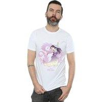 Disney Men's Mulan Dragon Fight T-Shirt in White | Size: Small