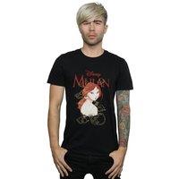 Disney Men's Mulan Dragon Sketch T-Shirt in Black | Size: Medium