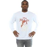Disney Men's Mulan Dragon Sketch Sweatshirt in White | Size: 2XL