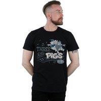Disney Men's Three Little Pigs 1933 T-Shirt in Black | Size: 5XL