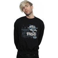 Disney Men's Three Little Pigs 1933 Sweatshirt in Black | Size: 3XL