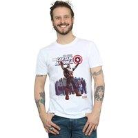 Marvel Men's Captain America Sam Wilson Cover T-Shirt in White | Size: 5XL