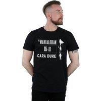 Star Wars Men's The Mandalorian Warrior Silhouettes T-Shirt in Black | Size: Medium