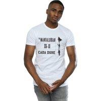 Star Wars Men's The Mandalorian Warrior Silhouettes T-Shirt in White | Size: 5XL