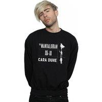 Star Wars Men's The Mandalorian Warrior Silhouettes Sweatshirt in Black | Size: XL