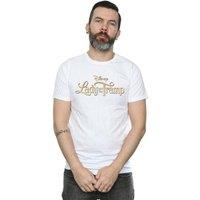 Disney Men's Lady & The Tramp Classic Logo T-Shirt in White | Size: 5XL