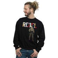 Star Wars Men's The Rise Of Skywalker Rebel Rose Sweatshirt in Black | Size: Large