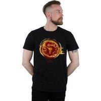 Disney Men's Mulan Courage Dragon Symbol T-Shirt in Black | Size: Small