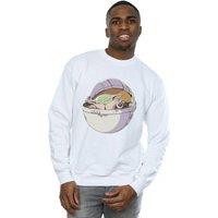 Star Wars Men's The Mandalorian Sleeping Child Sweatshirt in White | Size: 3XL