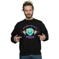 Disney Men's Soul 22 Soul Purpose Is Pizza Sweatshirt in Black | Size: XL